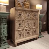 Hand Carved Solid Hard Wood Dresser Chest of Drawers D8